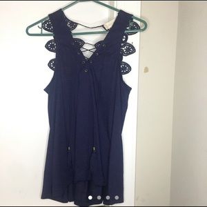 navy blue tank top
